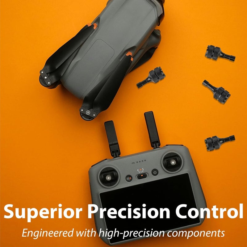 NICECRAFT 4 Pcs Aluminum Alloy Remote Controller Sticks Joystick for DJI RC/RC2 for Mini 3/Mini 3 Pro/Mini 4 Pro/Air 3/3S/Air 2S/Neo/Mavic 4 Pro/Mavic 3/Mavic 3 Pro/Mavic 3 Drone Replacement (Black) - Image 4